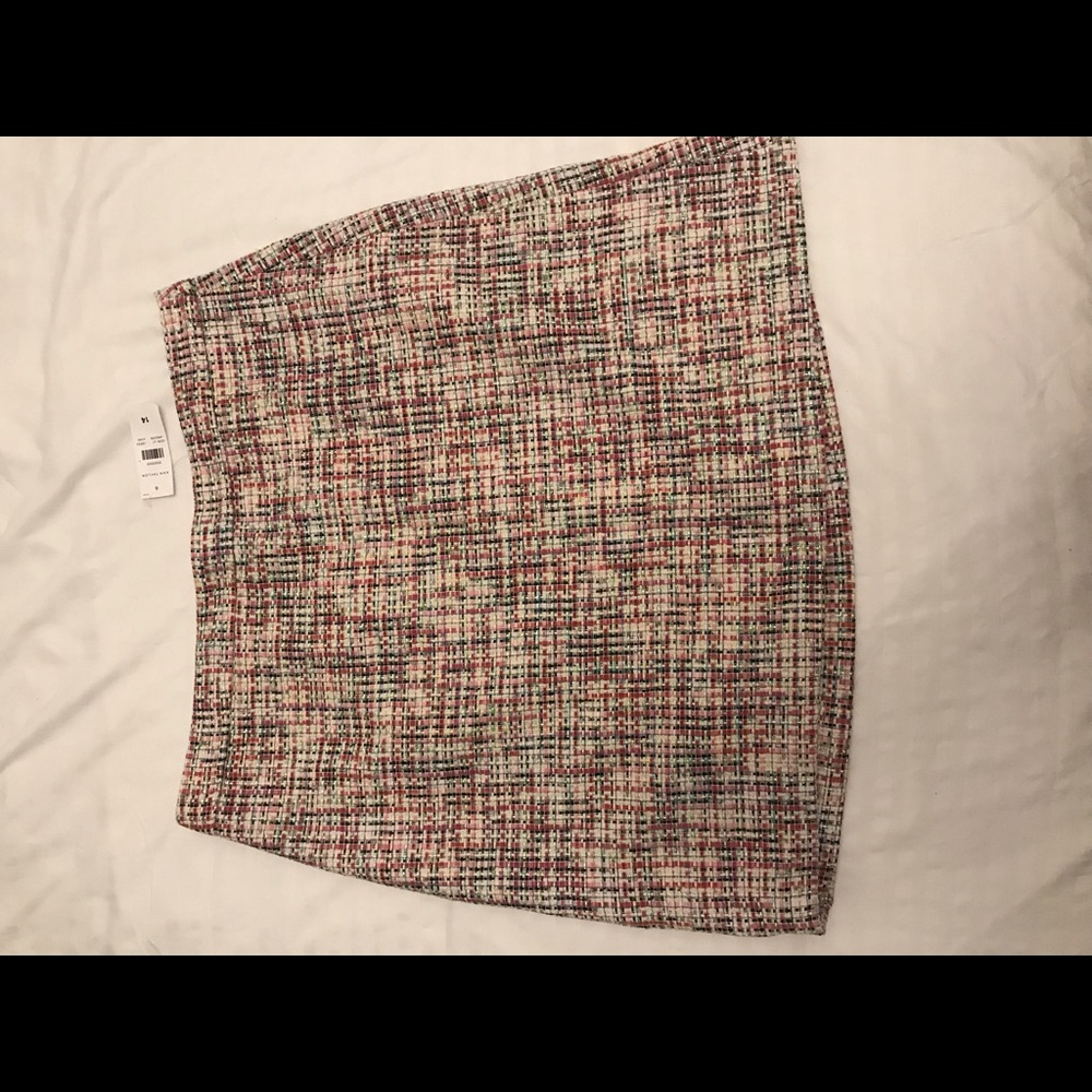 Ann Taylor Mini Multicolored Tweed Skirt